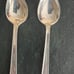 Six IS & Company, International Silver Curved Edge Trianon Dessert Spoons