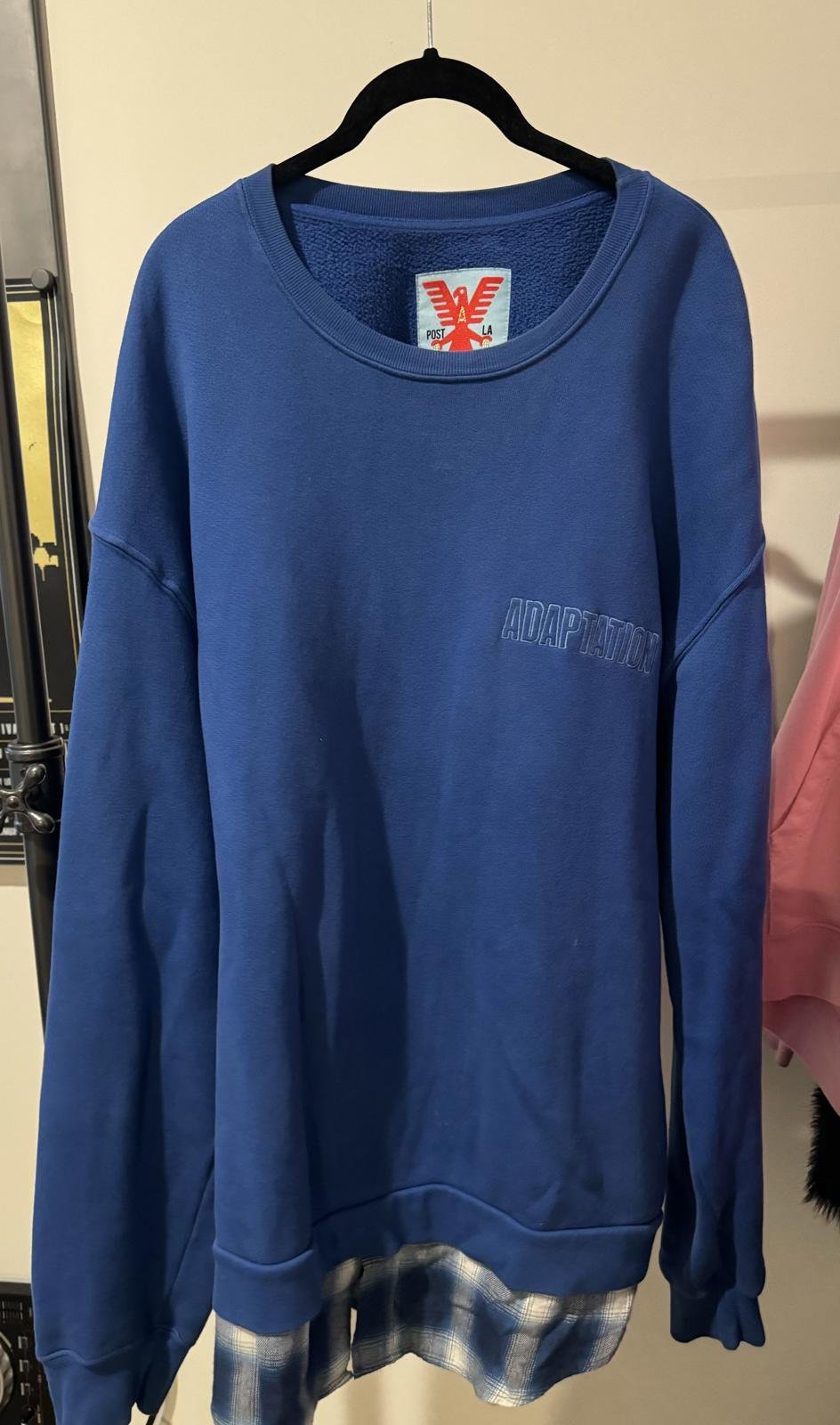 Adaptation Blue Plaid Logo Sweatshirt