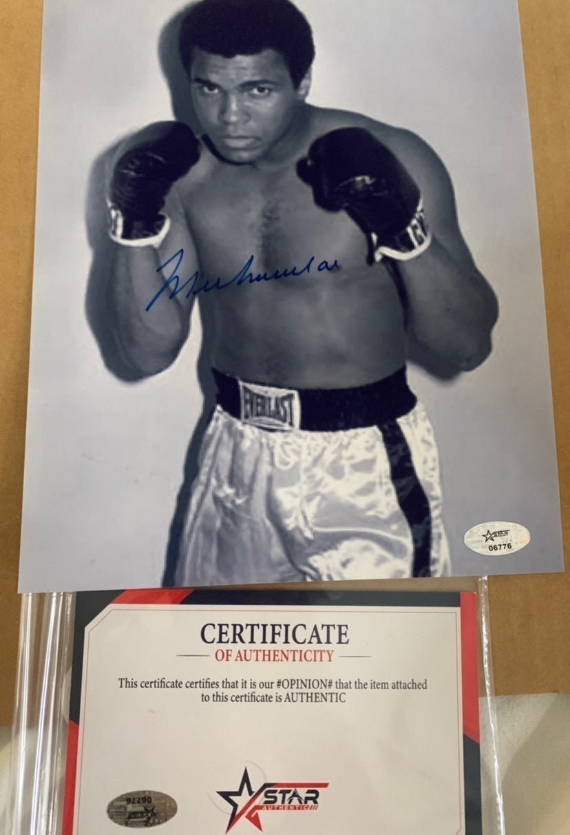 Muhammad ali autograph