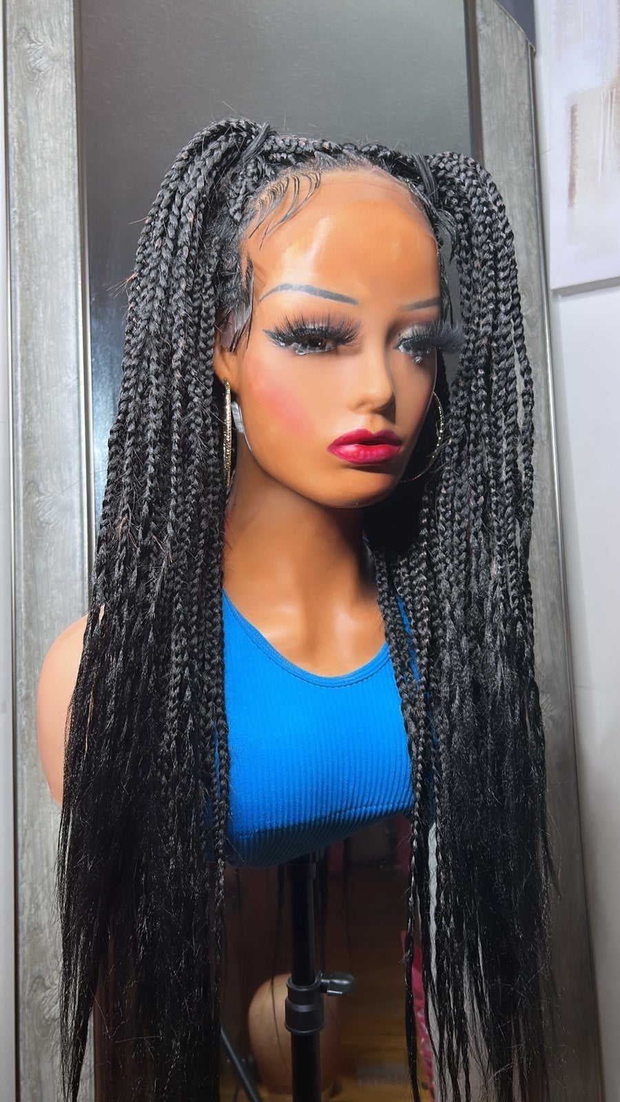 Braided lace front wig