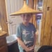 Vintage connical bamboo Asian hat