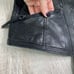IZZAT BABA NEW YORK Black Cross Zip Front Leather Jacket Women's Size XS