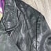 IZZAT BABA NEW YORK Black Cross Zip Front Leather Jacket Women's Size XS