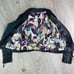 IZZAT BABA NEW YORK Black Cross Zip Front Leather Jacket Women's Size XS