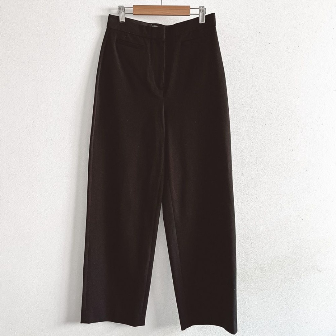 New & Other stories black high rise tapered leg casual trouser pants Size 6