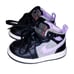 Nike Air Jordan 1 Mid SE Houndstooth Black Lilac White Toddler Size 5c Sneakers