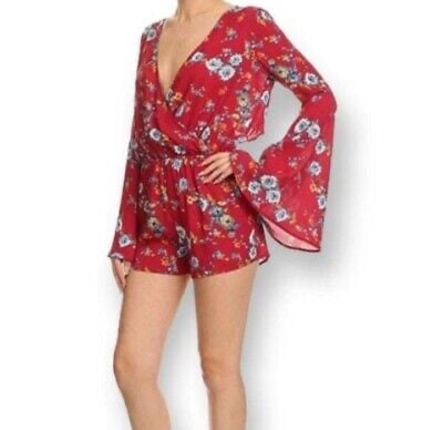 ALUNA LEVI ONTWELFTH BURGUNDY ROMPER