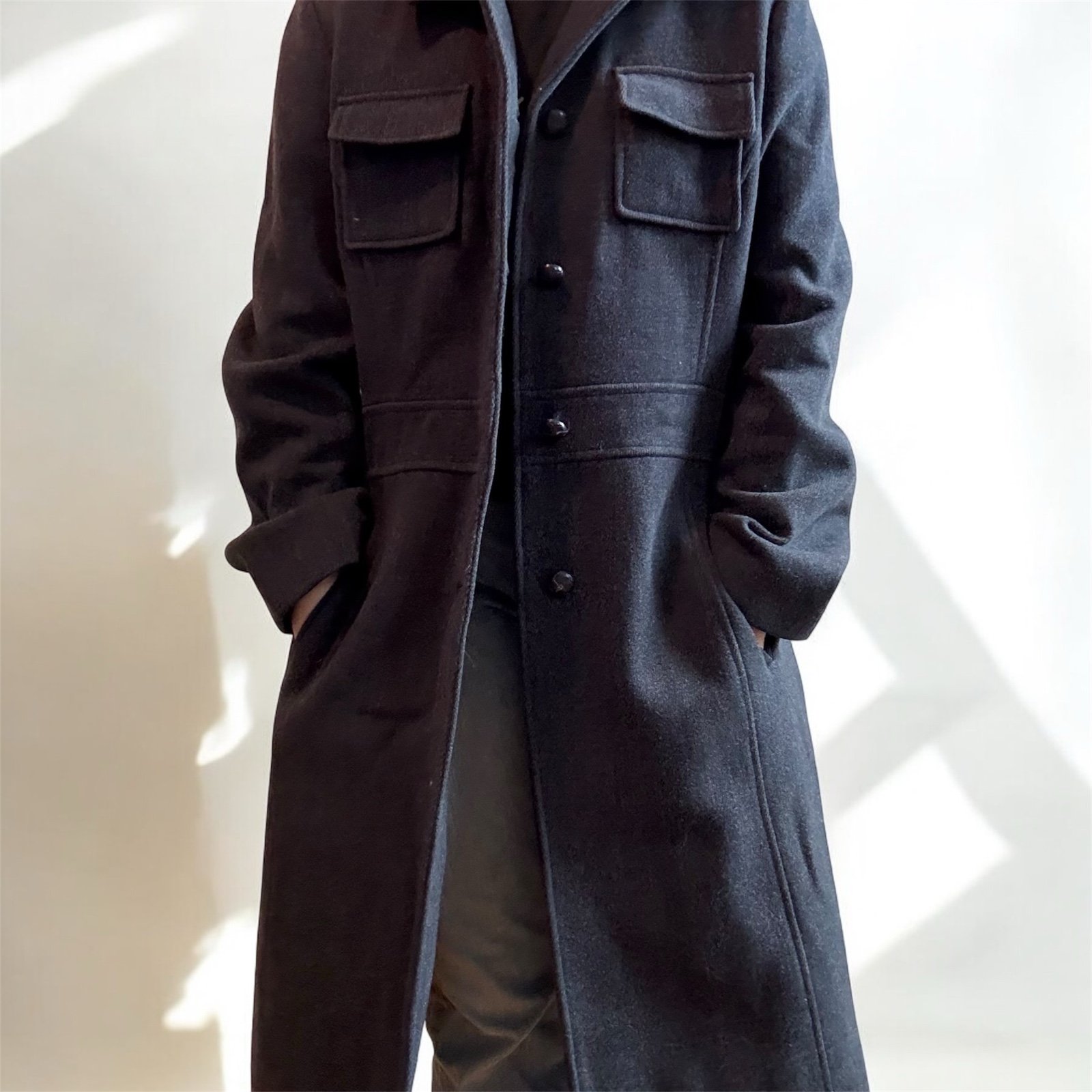 100% wool blue grey coat (M)