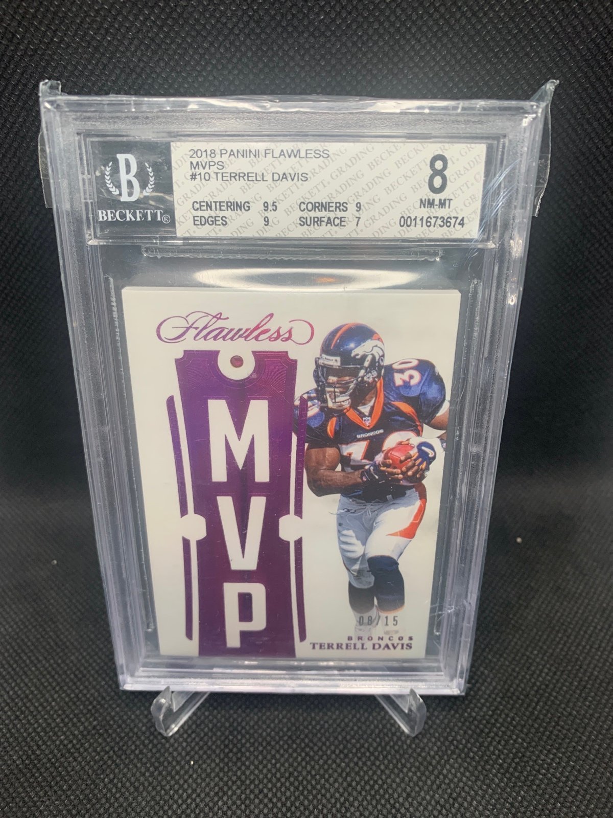Terrell Davis Flawless ruby Gem /15 football card Denver Broncos