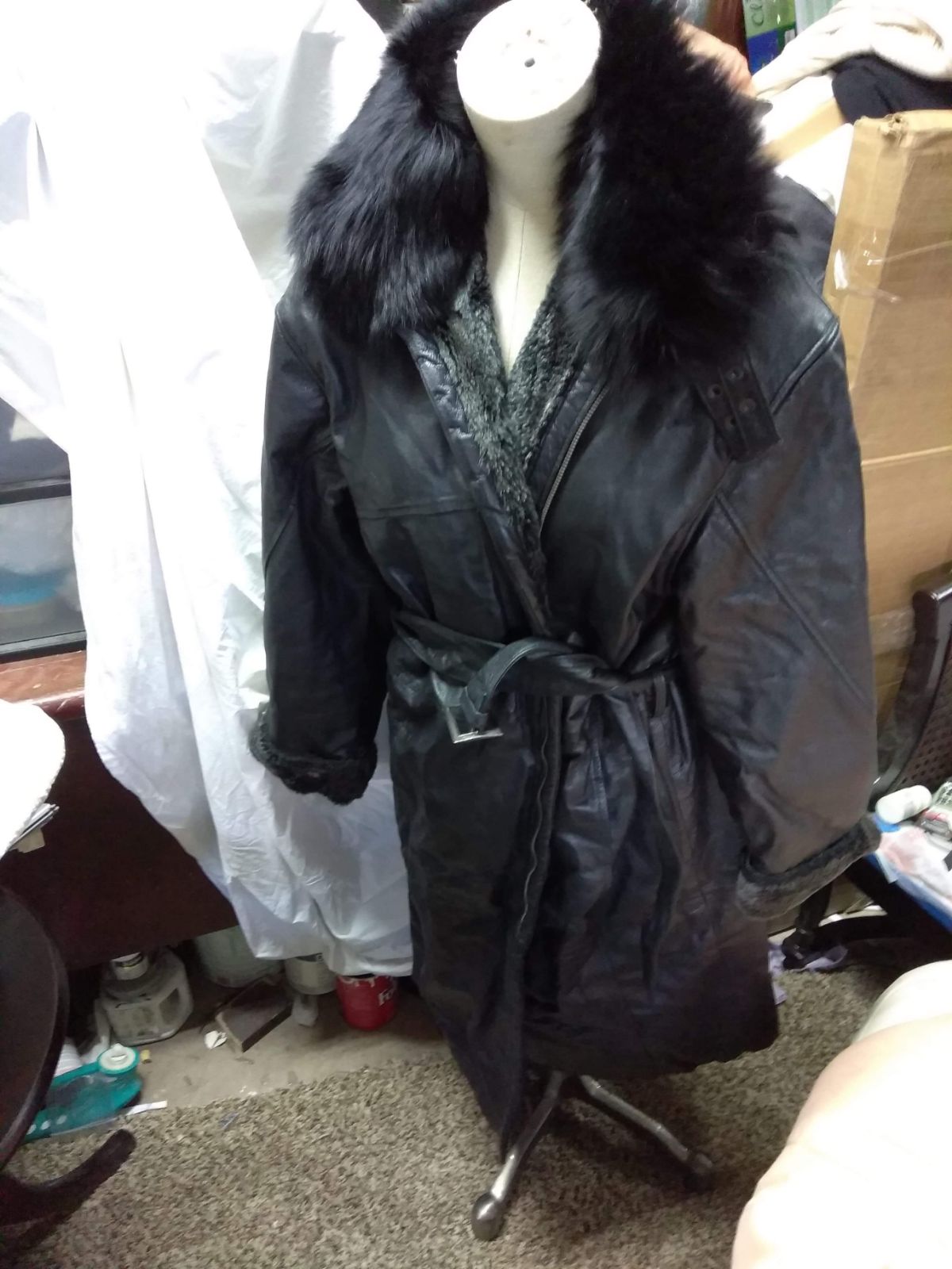 Charles Klein very heavy leather and fau