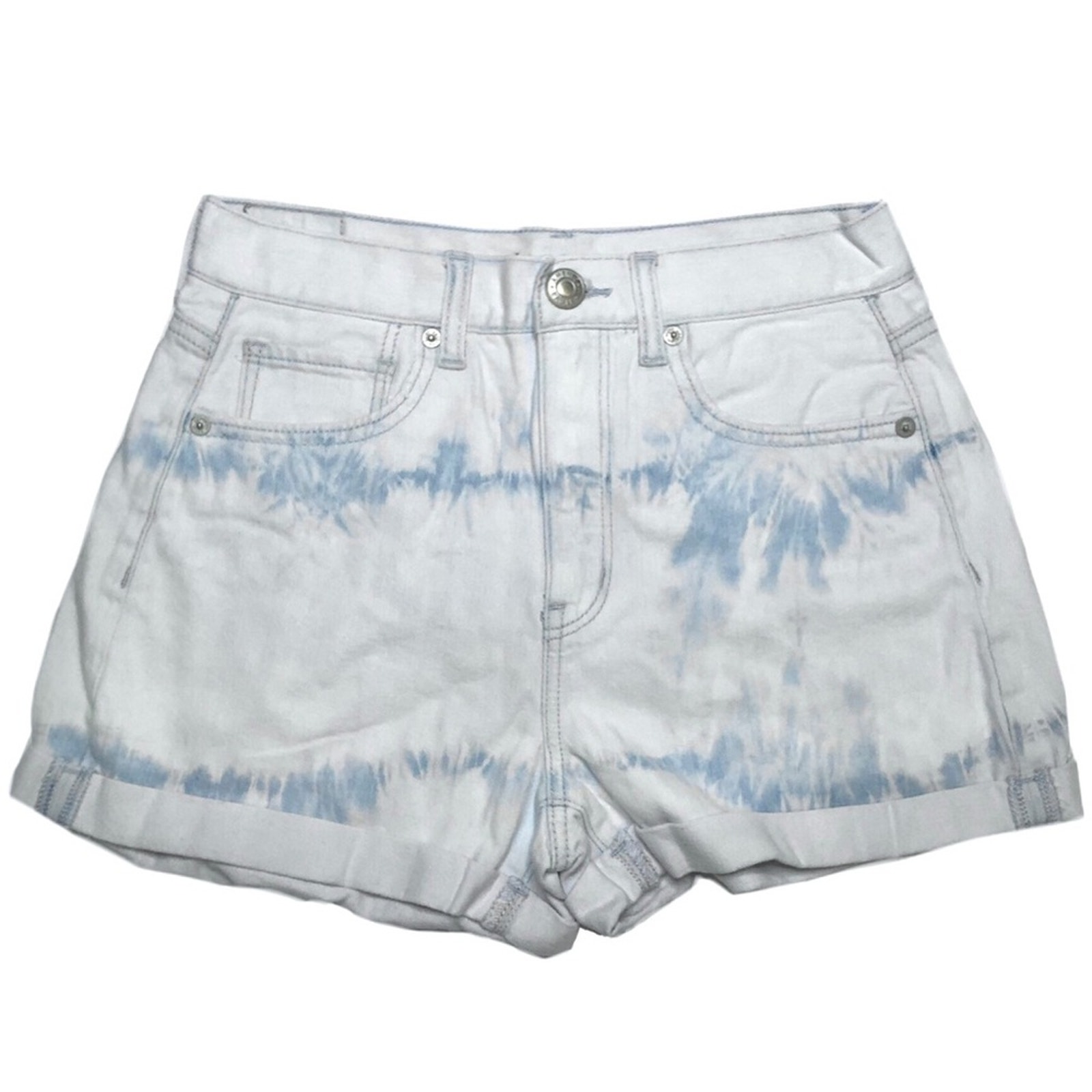 American Eagle watercolor light wash mom shorts Size 2