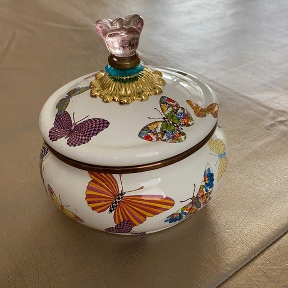 mackenzie childs squash pot jar new rare
