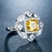 NEW 925 Silver Cushion Citrine Diamond Halo Ring