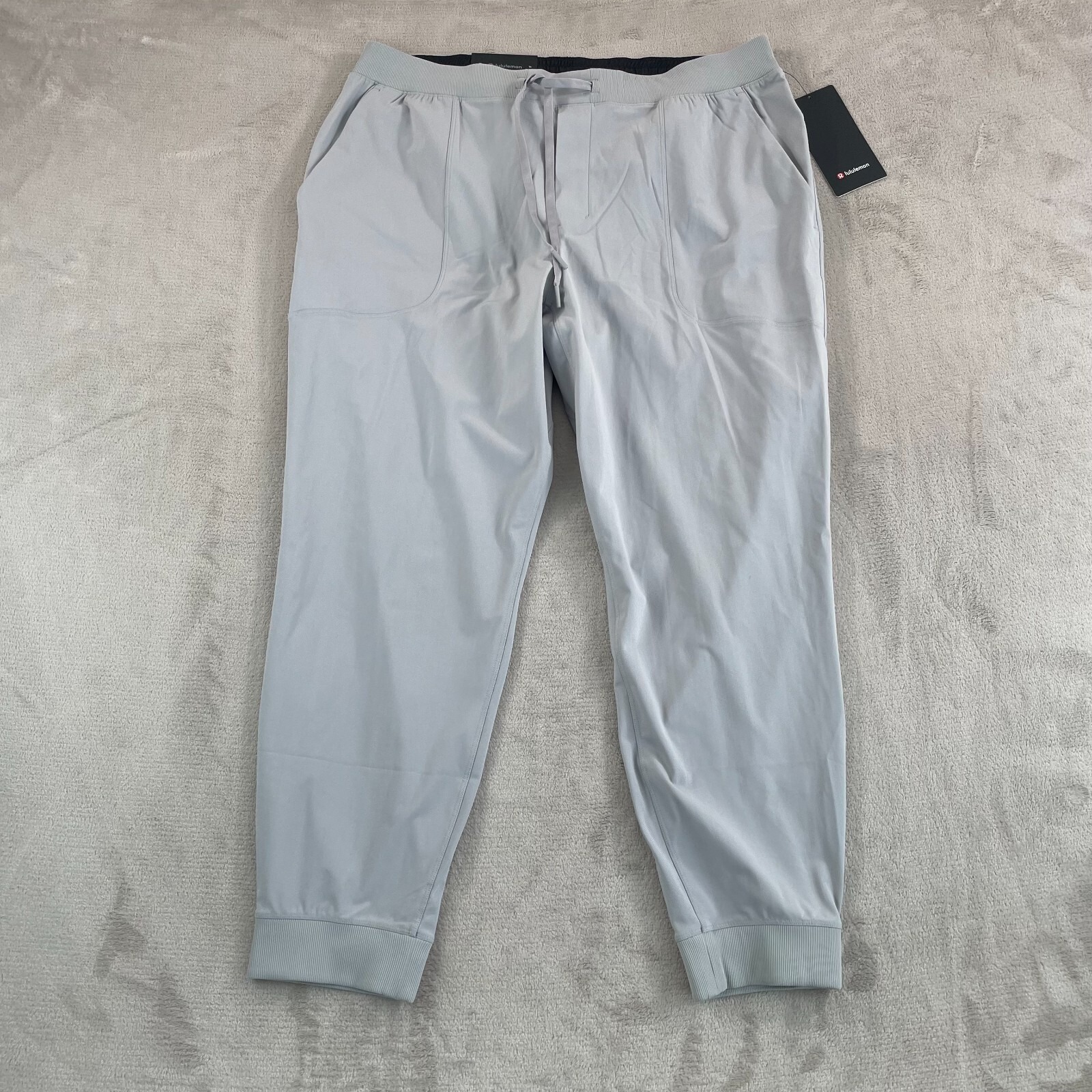Lululemon ABC Joggers Men 2XL Silver Drop Warpstreme Performance Gym NWT 128