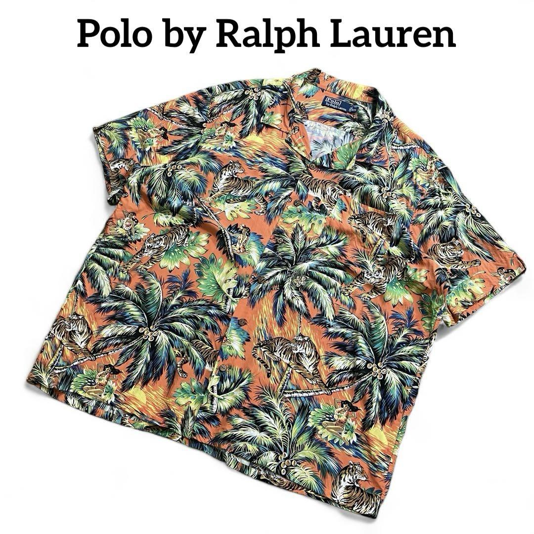 Polo by Ralph Lauren Aloha Shirt, Open Collar, Tiger, XXL