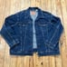 Levis Denim Jacket Mens XL Blue Type 3 Trucker Biker Grunge Faded 72334
