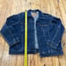 Levis Denim Jacket Mens XL Blue Type 3 Trucker Biker Grunge Faded 72334