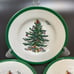 Spode Christmas Tree Bread & Butter Plates Green Band Lot of 3 - Retail 26 each