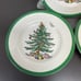 Spode Christmas Tree Bread & Butter Plates Green Band Lot of 3 - Retail 26 each