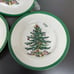 Spode Christmas Tree Bread & Butter Plates Green Band Lot of 3 - Retail 26 each