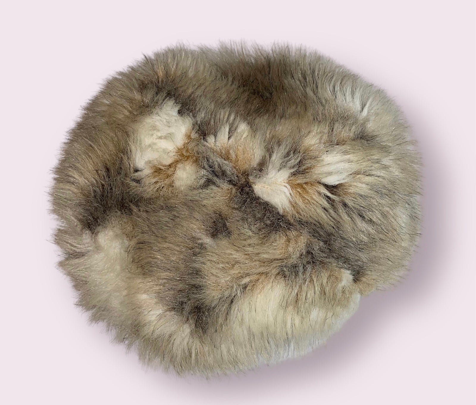 Vintage fur hat puff multicolor women’s warm winter head cover accessories