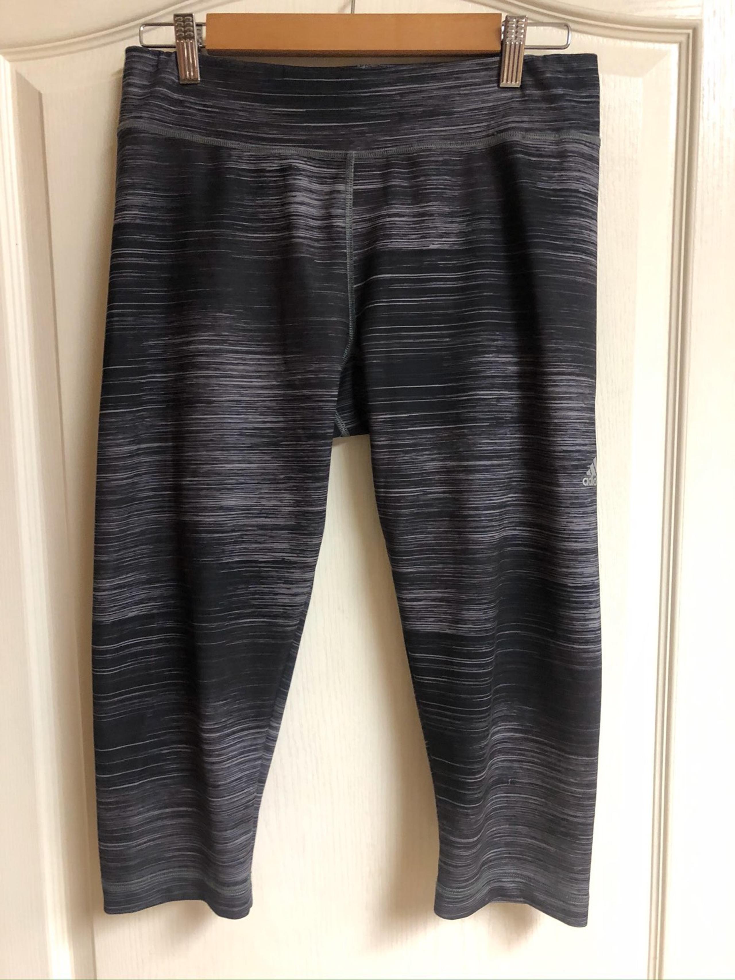 ADIDAS BLACK/GRAY YOGA PANTS LEGGINGS SI