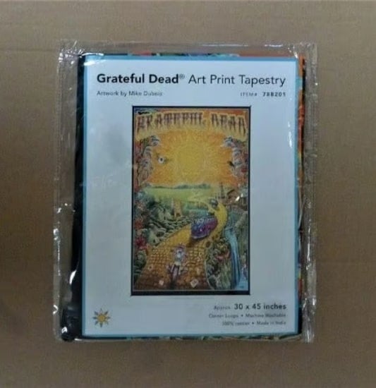 Grateful Dead Golden Road Tapestry by Mike DuBois ~ 30” x 45” ~ Brand New!