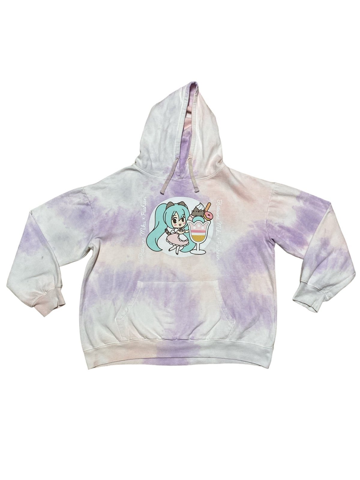 Hatsune Miku Pusheen Sweatshirt Women’s M Oversized Hoodie Long Sleeve Pullover