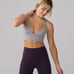 Lululemon Sweat Your Heart Out Bra Dark Chrome Size 8