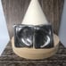 Vintage 925 Sterling Silver Modernist Square With Swirl Clip On Earrings 23.4g