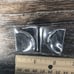 Vintage 925 Sterling Silver Modernist Square With Swirl Clip On Earrings 23.4g