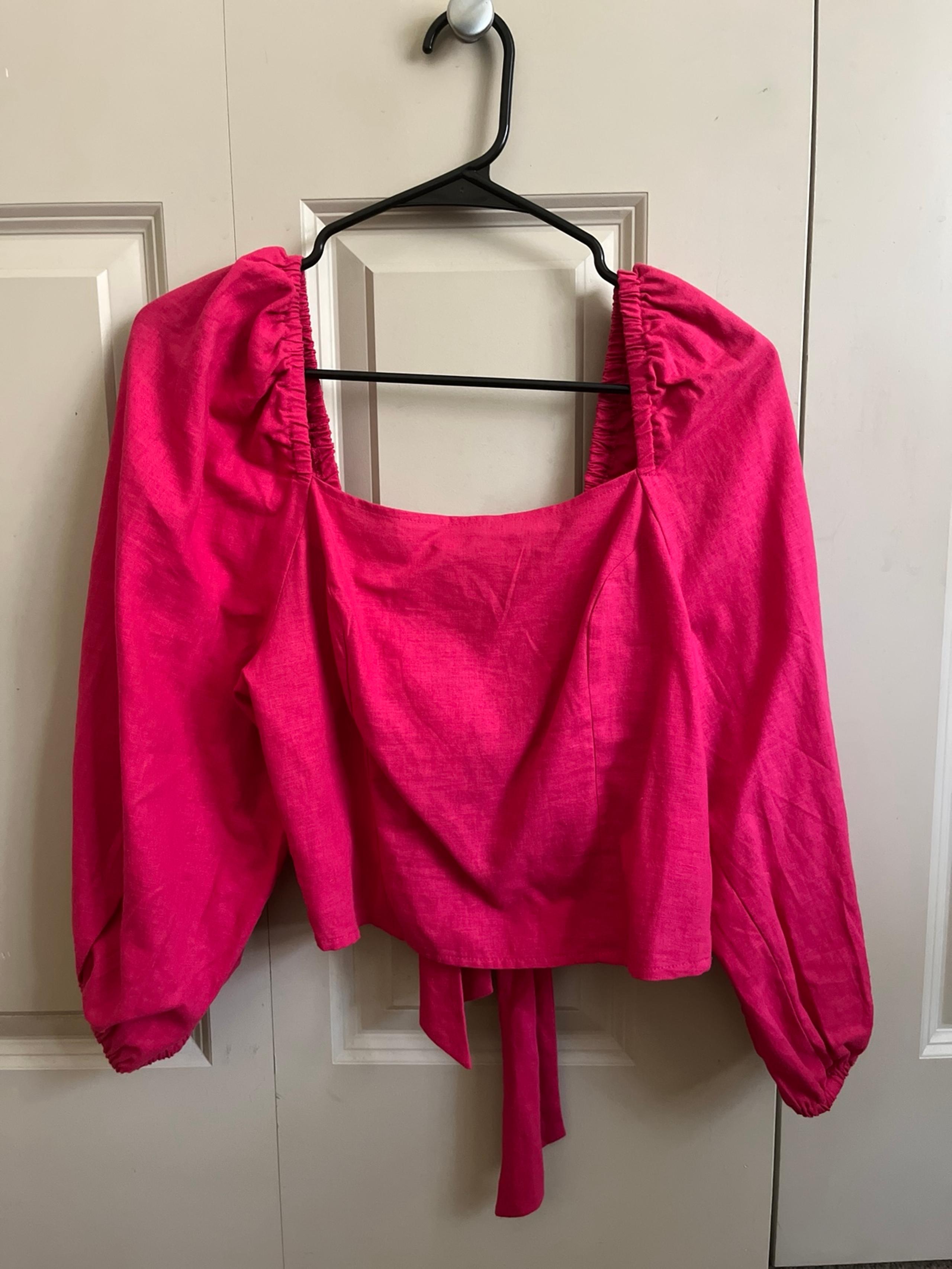 Linen blend top