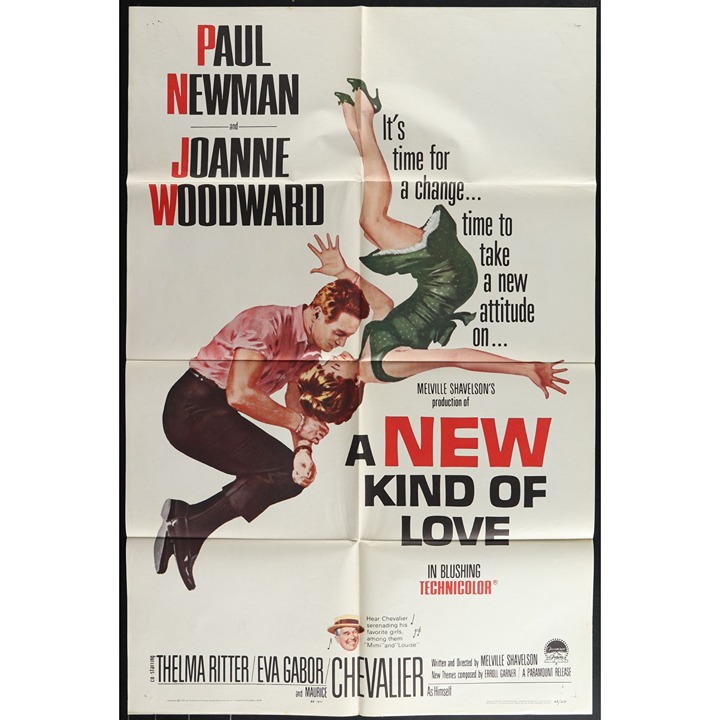 A New Kind of Love (1963) Original Movie Poster Folded 27x41