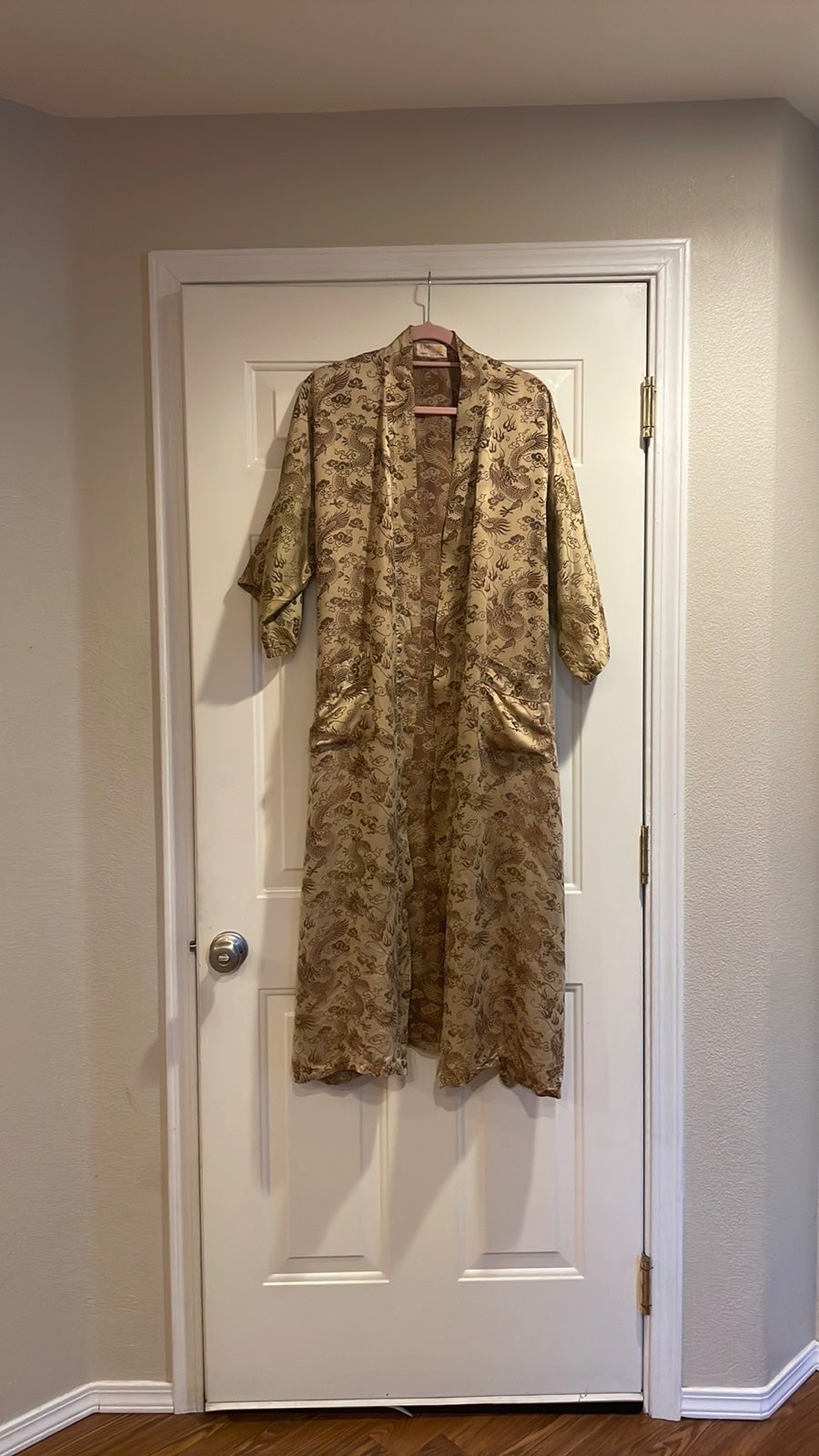 Vintage LONGEVITY HANGZHOU China Golden color robe