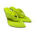 Good American Clear Wedge Sandals Size 7.5 Chartreuse GA077N-X