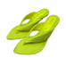 Good American Clear Wedge Sandals Size 7.5 Chartreuse GA077N-X