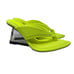 Good American Clear Wedge Sandals Size 7.5 Chartreuse GA077N-X