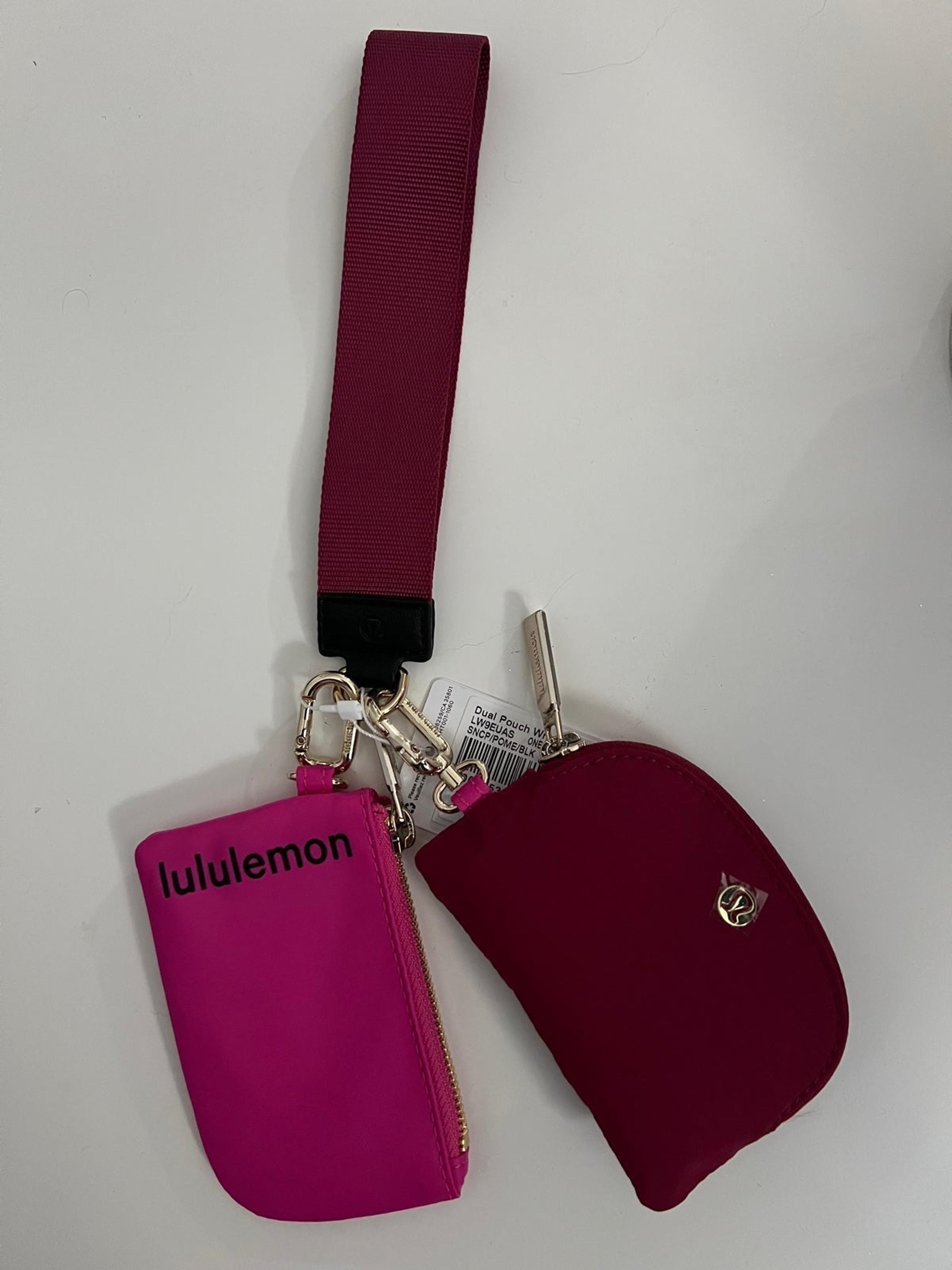 dual pouch wristlet - Sonic pink/Pomegranate/black - lululemon athletica