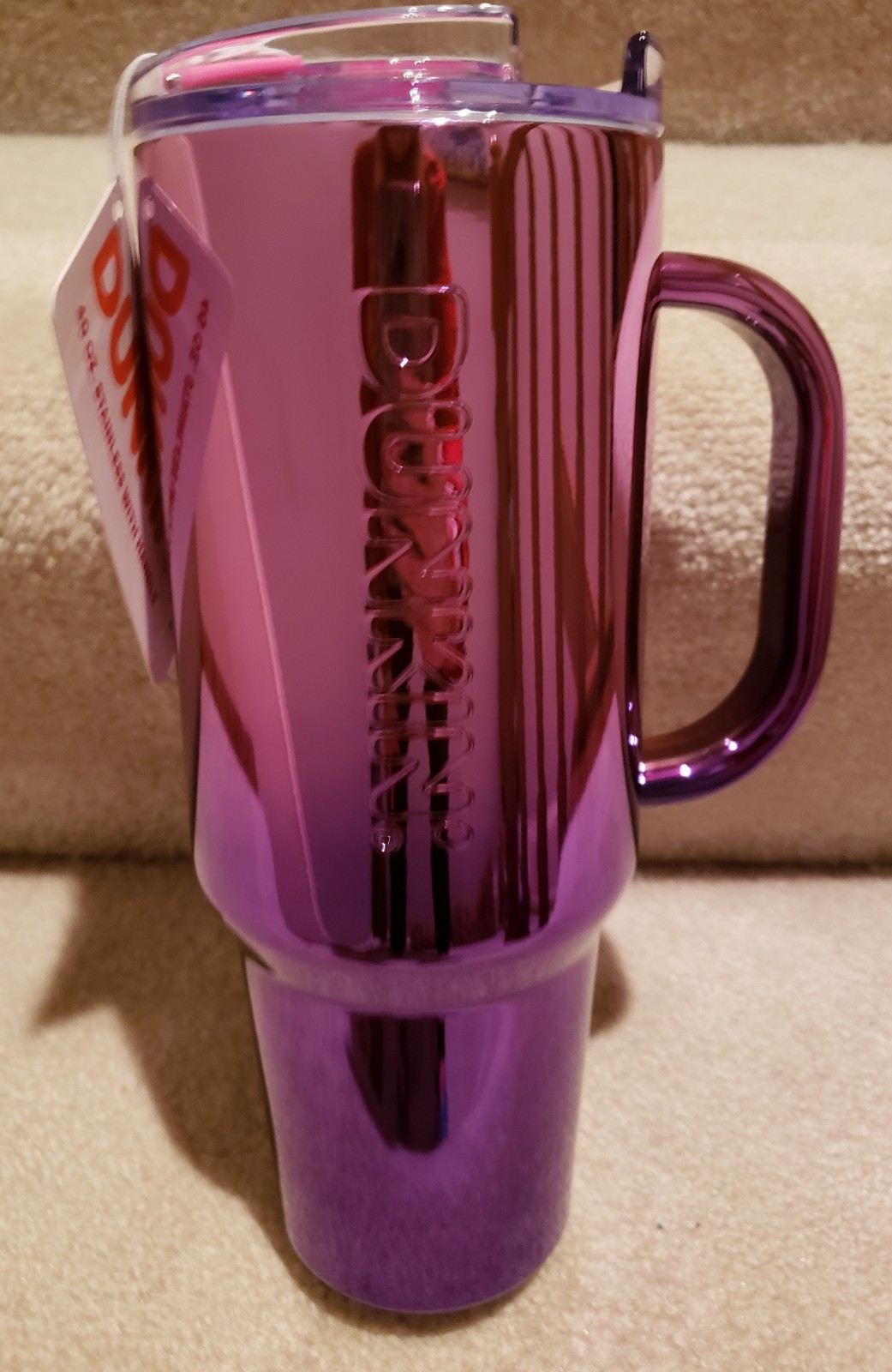 Dunkin Stainless Steel Metallic Purple Ombre 40oz Tumbler