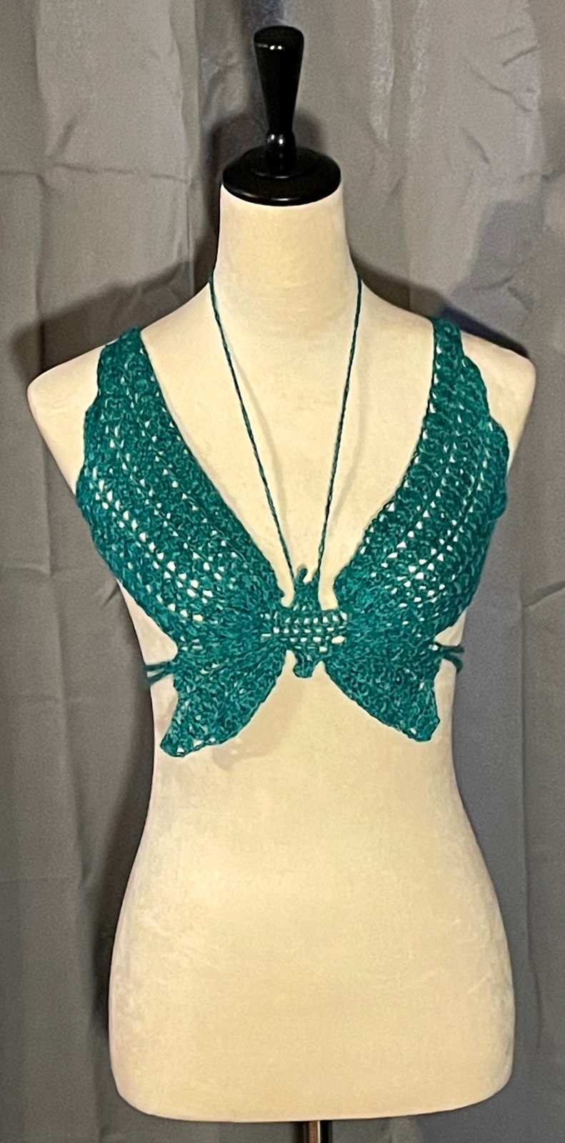 Beautiful Dainty Butterfly Crop Top Handmade to order 100% Cotton Custom Order