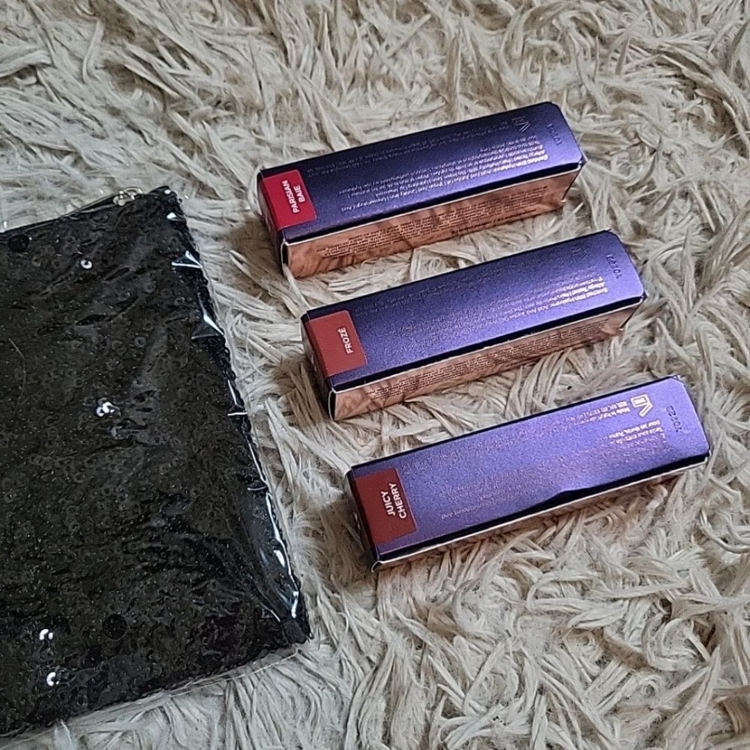 Lippy Bundle Lippies imayla The One Hydrating Cream Lipstick & Sequin Bag Lot