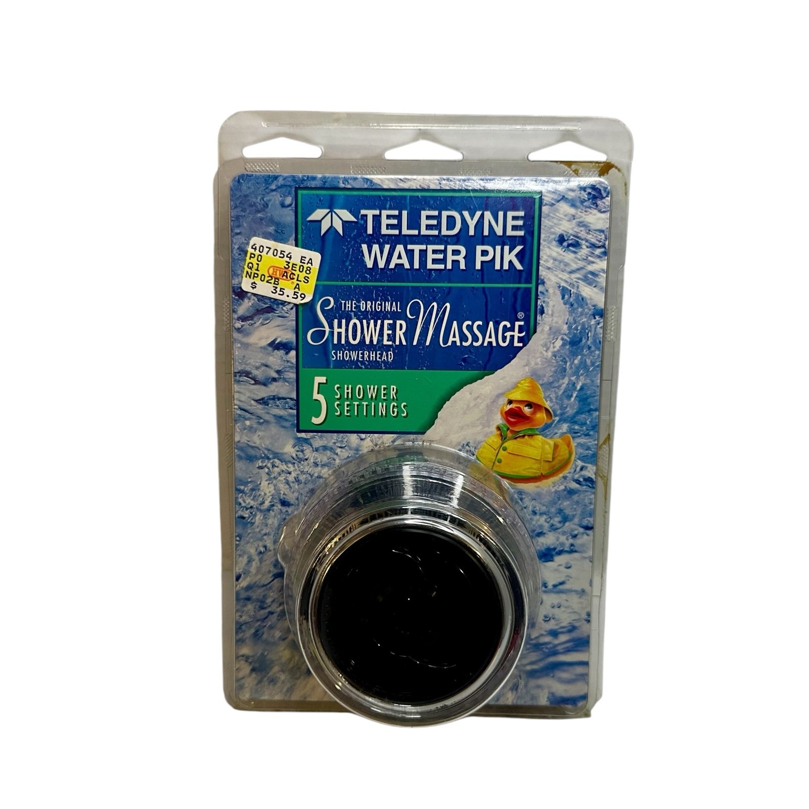 NEW Teledyne Water Pik Vintage SHOWER MASSAGE Pulsating Shower Head 5 Settings