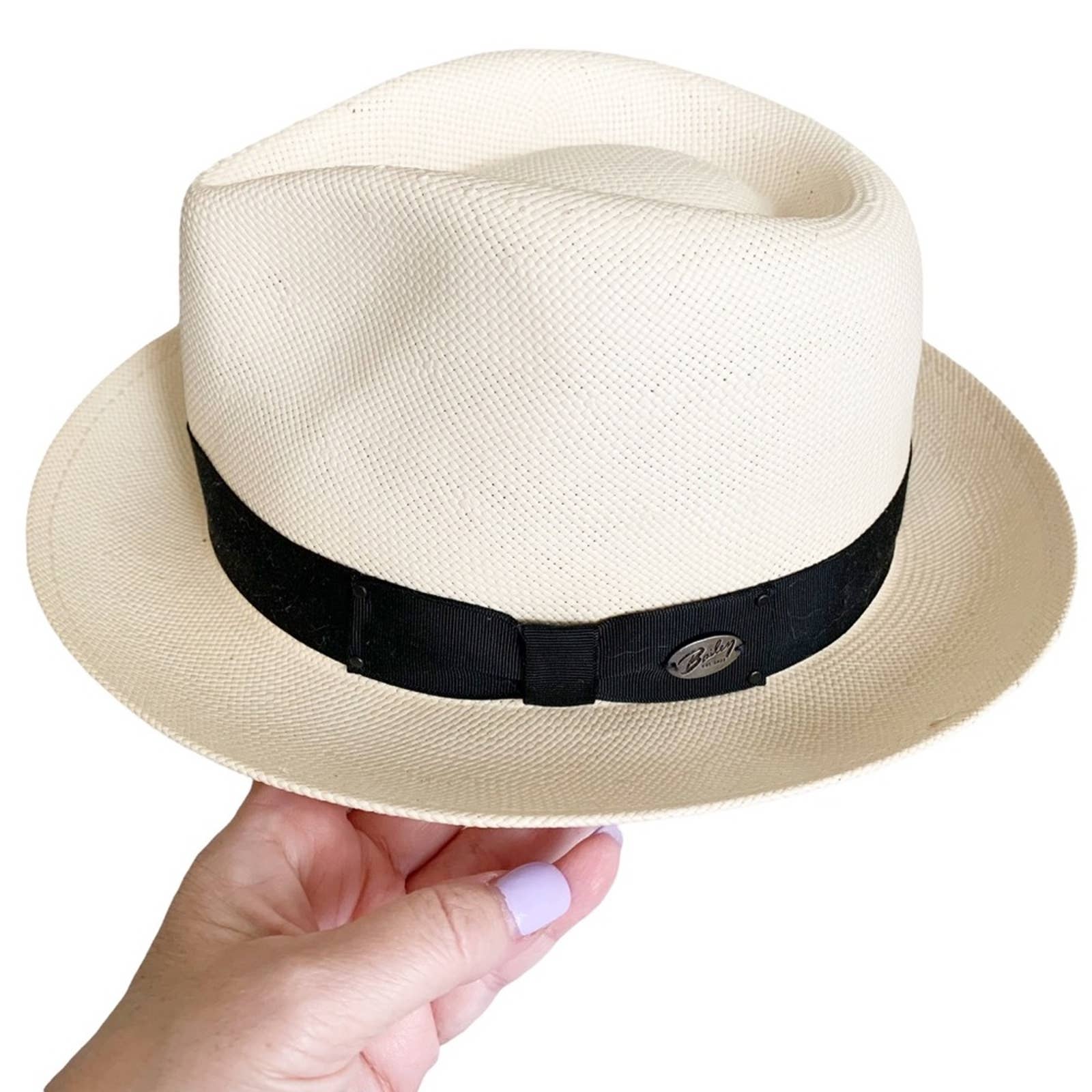 Bailey of Hollywood Guthrie Natural Shantung Straw Fedora NWOT
