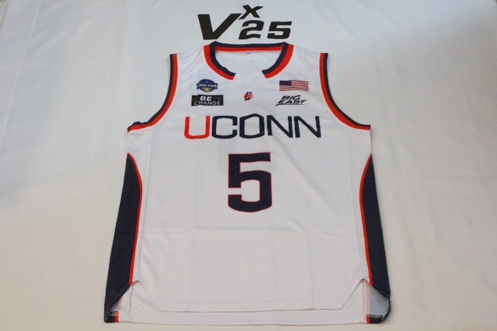 NEW Men's UConn Huskies Paige Bueckers #5 White 2025 Final Four Jersey Size Lg