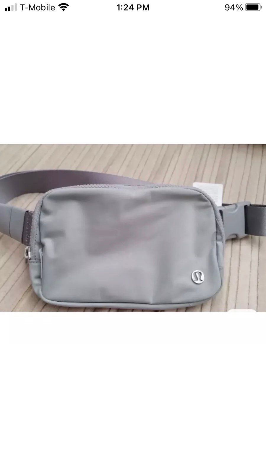 NWT Lululemon Everywhere Belt Bag 1L (7.5”x2”x5”) Silver Drop SILD