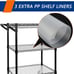 3-Tier Heavy Duty Rolling Utility Cart,18 D x 23.8 W x 36.6 H Rolling Carts