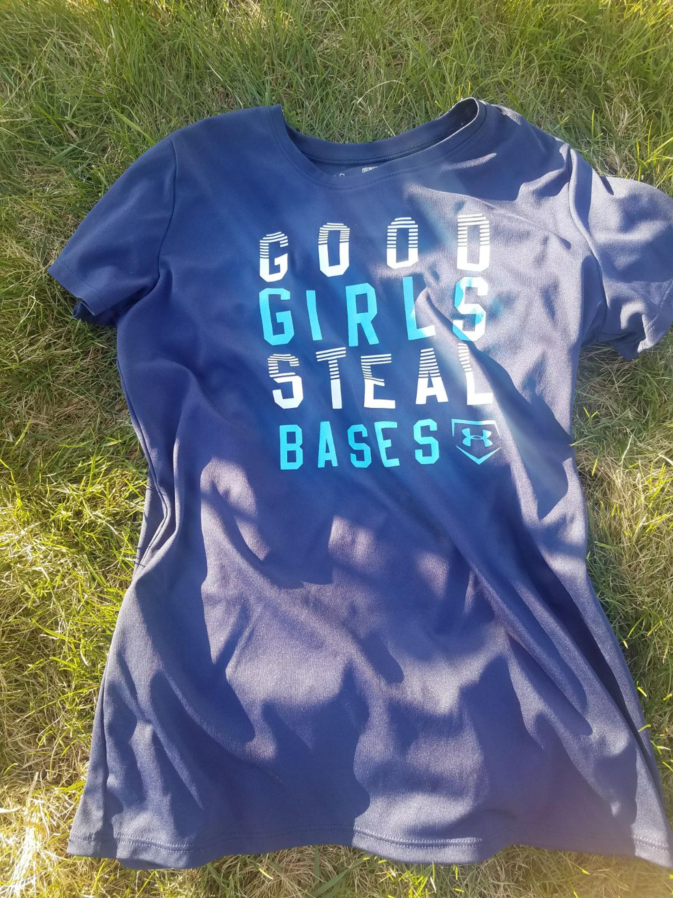 UA youth large "good girls steal bases" - Under Armour