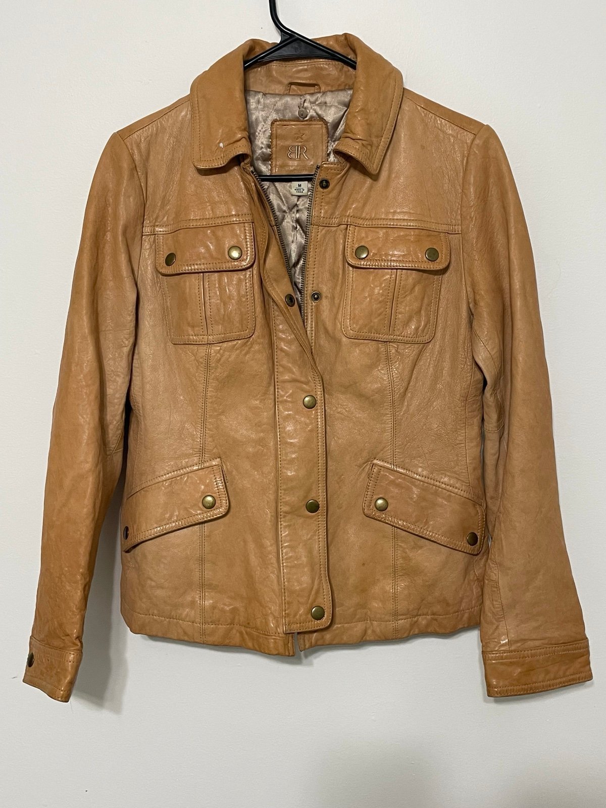 Banana Republic Leather Jacket Medium Boho Y2K Fashion Travel Adventure Moto HE