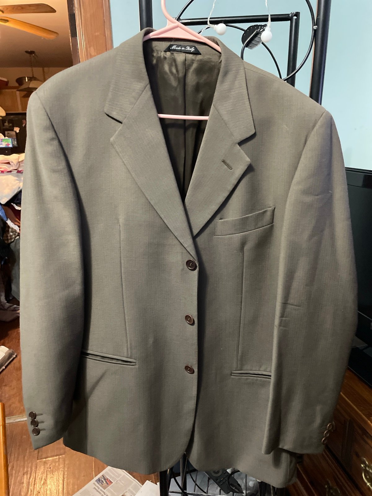 Giorgio sanetti 3 button pure wool blazer size 40 regular