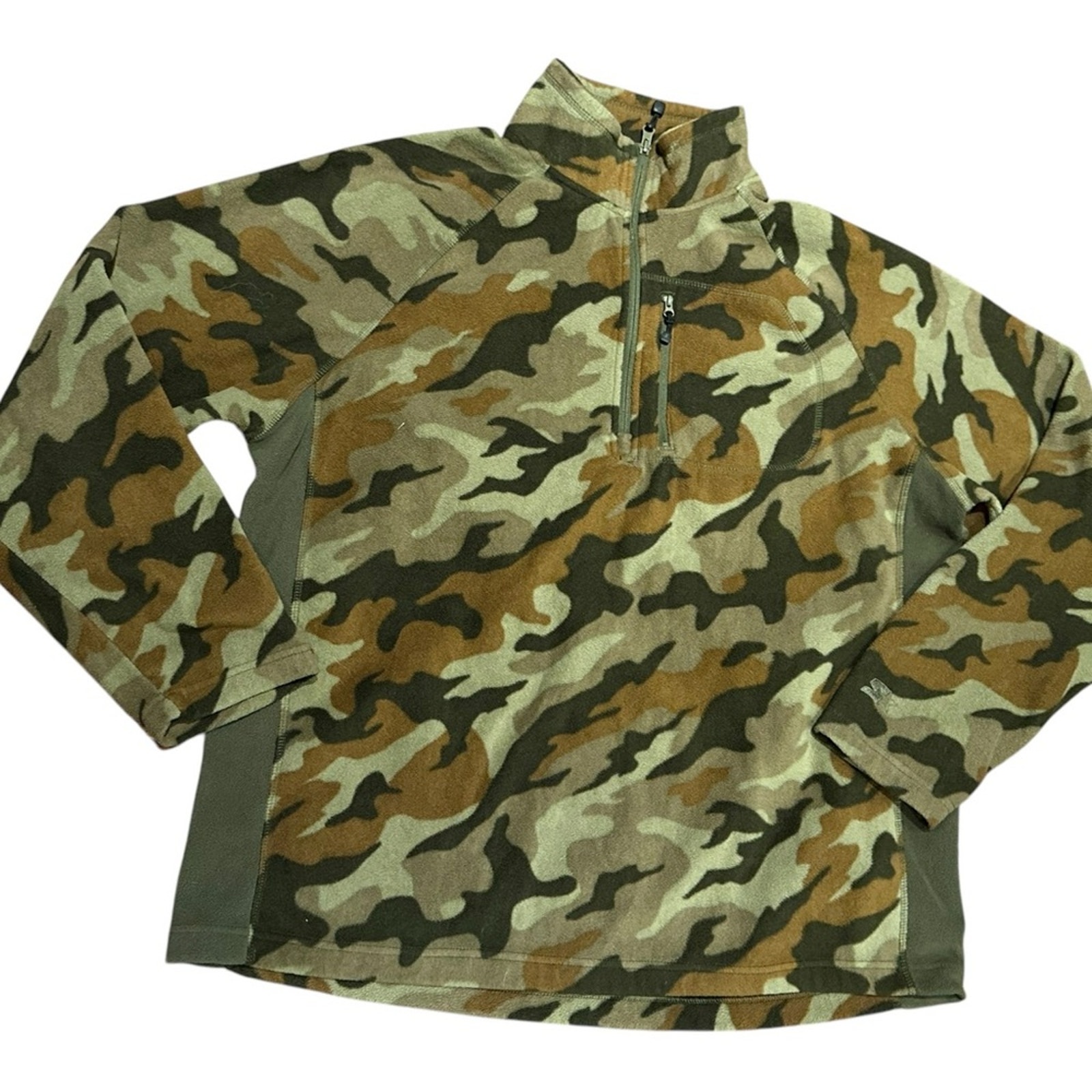 Starter Mens Size XL Camo Quarter Zip Fleece Pullover Shirt